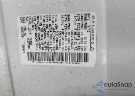 2012 Nissan Murano Sl from USA, damaged, VIN JN8AZ1MU6CW114510